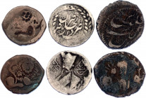 Iran Lot of 3 Coins 19th Century
Copper; Silver; Various Dates & Denominations; F-VF