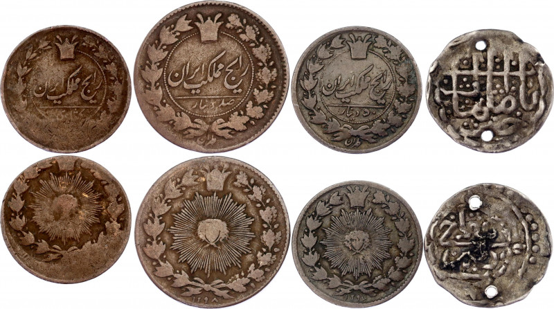 Iran Lot of 4 Coins 19th Century
Copper; Silver; Various Dates & Denominations;...