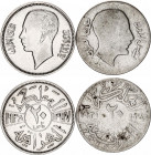 Iraq 2 x 20 Fils 1931 - 1938 AH 1349 - 1357
KM# 99, 106; Silver; Ghazi I; F/VF+.