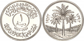Iraq 1 Dinar 1972 AH 1392
KM# 137, N# 31153; Silver., Proof; 25th Anniversary of the Central Bank of Iraq