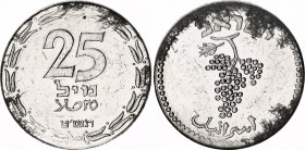 Israel 25 Mils 1949 JE 5708
KM# 8; N# 10286; Aluminium; XF.