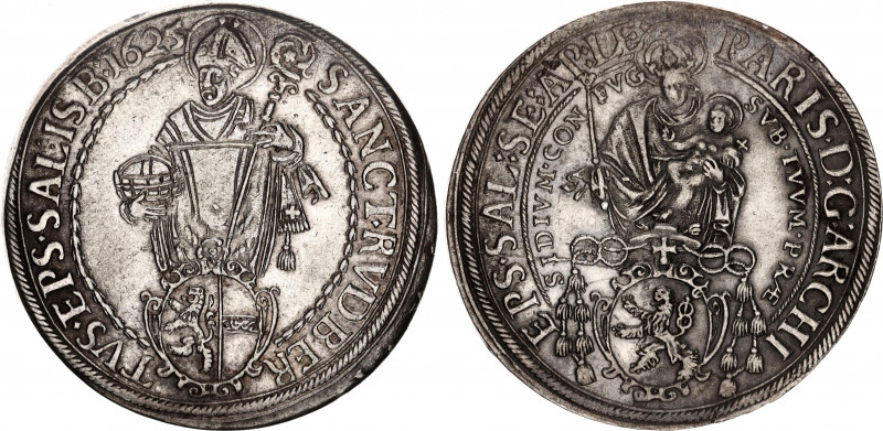 Austria Salzburg Taler 1625
KM# 87, N# 33528; Silver; Paris von Lodron; XF+