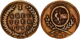 Austria 1 Kreuzer 1786 SB
KM# 458, N# 34570; Hieronymus von Colloredo; XF