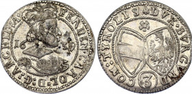 Austria Tyrol 3 Kreuzer 1639
KM# 852; N# 74100; Silver; Ferdinand Karl Regency; Mint: Hall; XF-AUNC Toned