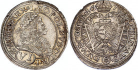 Austria 6 Kreuzer 1676 ✿
KM# 1185; N# 31677; Silver; Leopold I; Mint: Vienna; XF Toned