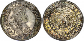 Austria 15 Kreuzer 1664
KM# 1186; Her# 939; N# 78377; Silver; Leopold I; Mint: Graz; XF- Toned