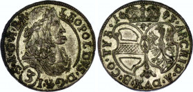 Austria 3 Kreuzer 1693
KM# 1356; N# 38901; Silver; Leopold I; Mint: Hall; XF-AUNC