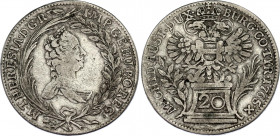 Austria 20 Kreuzer 1765
KM# 1814; N# 7072; Silver; Maria Theresia; Mint: Vienna; VF Toned