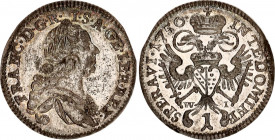 Austria 1 Kreuzer 1750 WI
KM# 2009.1; N# 73754; Silver; Francis I of Lorraine; XF-AUNC