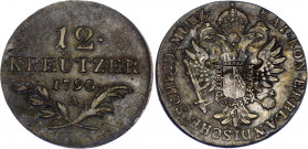 Austria 12 Kreuzer 1795 A
KM# 2137; N# 18040; Silver; Franz II; Mint: Vienna; XF Toned