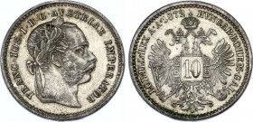 Austria 10 Kreuzer 1872
KM# 2206, N# 4962; Silver; Franz Josef; UNC
