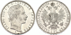 Austria 1 Florin 1858 A
KM# 2219, N# 7004; Silver; Franz Joseph I; XF