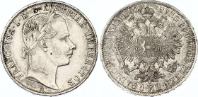 Austria 1 Florin 1860 A
KM# 2219; N# 7004; Silver; Franz Joseph I; Mint: Vienna; UNC Toned