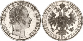 Austria 1 Florin 1861 A
KM# 2219, N# 7004; Silver; Franz Joseph I; UNC- with full mint luster