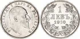 Bulgaria 1 Lev 1910
KM# 28; N# 12344; Silver; Ferdinand I; Mint: Kremnitz & Vienna; AUNC