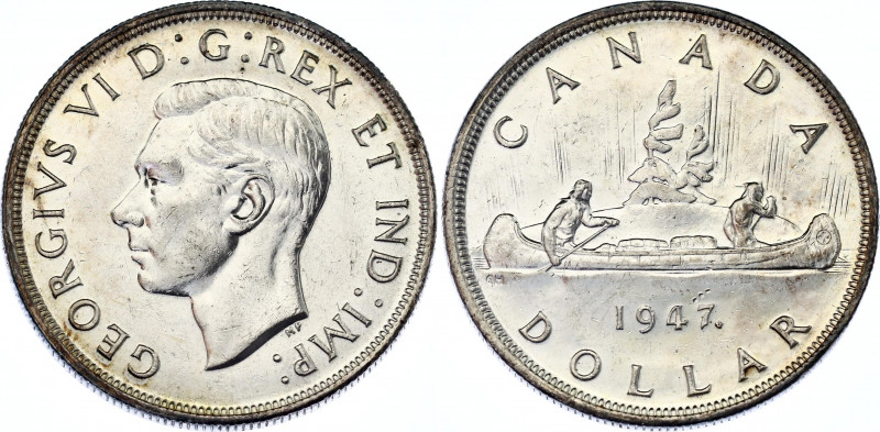 Canada 1 Dollar 1947 HHP AU 55
KM# 37; Schön# 37; N# 449; Silver; George VI; Mi...