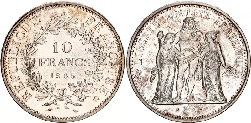 France 10 Francs 1969
KM# 932; Schön# 236; F# 364/8; N# 674; Silver; UNC Luster...