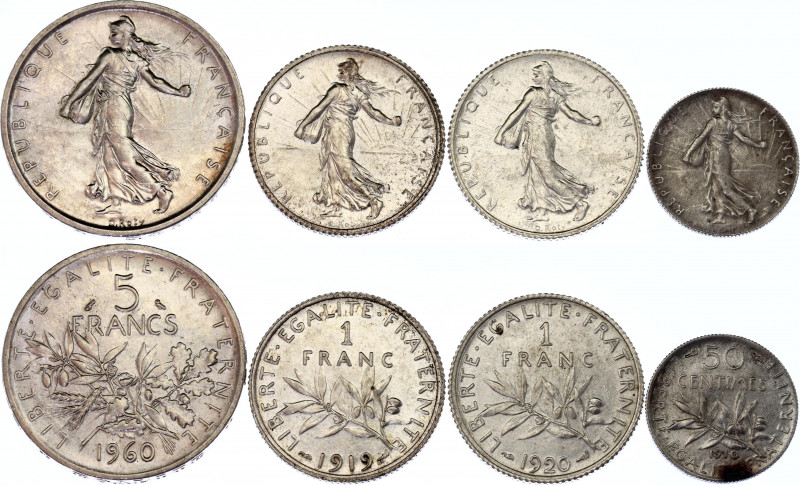 France Lot of 4 Silver Coins 1910 - 1960
Various Countries, Dates & Denominatio...