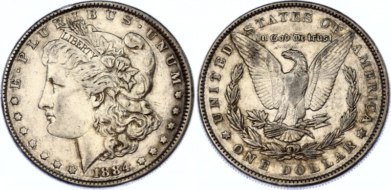 United States 1 Dollar 1884
KM# 110; N# 1492; Silver; "Morgan Dollar"; Mint: Ph...