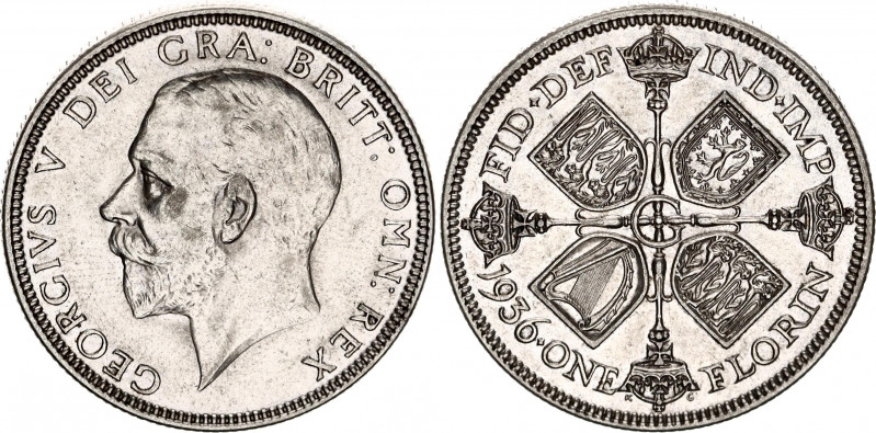 Great Britain 1 Florin 1936
KM# 834; N# 3470; Silver; George V; XF+.