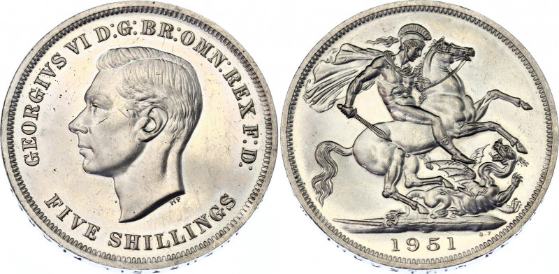 Great Britain 5 Shillings 1951
KM# 880; Sp# 4111; N# 10641; Silver; George VI; ...