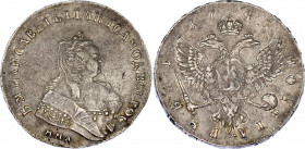 Russia 1 Rouble 1745 ММД
Bit# 117; 2,75 R by Petrov; Conros# 65/10; Silver 25.77 g.; VF-XF