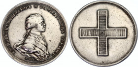 Russia Paul I Coronation Silver Medal 1797
Djakov# 243.10 R1, Smirnov# 328/г.; Silver 21.24 g., 39 mm.; St. Petersburg Mint; Engraver K.I. Mejsner; М...