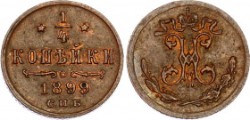 Russia 1 Kopek 1899 СПБ
Bit# 310; Conros# 243/55; Copper 0.82 g; XF-AUNC