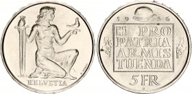 Switzerland 5 Francs 1936 B
KM# 41; N# 12904; Silver; War bond; UNC with full mint luster.