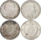 Yugoslavia 2 x 50 Dinara 1938
KM# 24; Schön# 19; N# 7472; Silver; Petar II; AUNC