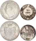 World Lot of 2 Silver Coins 1923 - 1944
Various Countries, Dates & Denominations; Silver; VF-XF