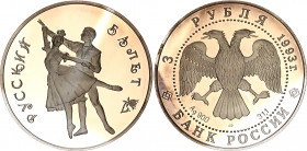 Russian Federation 3 Roubles 1993
Y# 323; Silver., Proof; Russian Ballet.