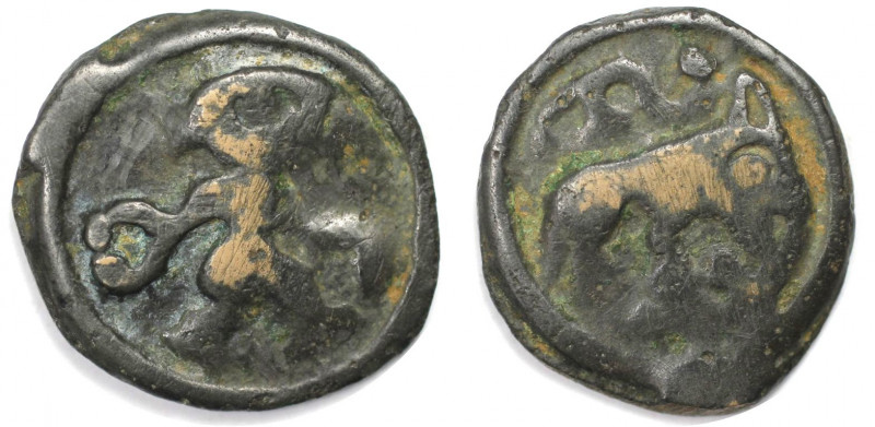 Keltische Münzen, BELGICA. REMI. Potin ca. 2. Jahrhundert v. Chr. 4,53 g. 20,2 m...