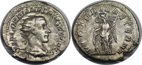 Römische Münzen, MÜNZEN DER RÖMISCHEN KAISERZEIT. Gordianus III. (238-244 n. Chr). Antoninianus 	243-244 n. Chr. 3,84 g. 23,0 mm. Vs.: IMP GORDIANVS P...