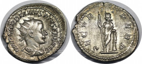 Römische Münzen, MÜNZEN DER RÖMISCHEN KAISERZEIT. Gordianus III. (238-244 n. Chr). Antoninianus 	244 n. Chr. 4,35 g. 24,5 mm. Vs.: IMP GORDIANVS PIVS ...