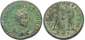 Römische Münzen, MÜNZEN DER RÖMISCHEN KAISERZEIT. Diocletianus 284-305 n. Chr. Antoninianus (3.68 g. 21.5 mm). Vs.: Büste mit Strahlenkrone n. r. Rs.:...