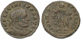 Römische Münzen, MÜNZEN DER RÖMISCHEN KAISERZEIT. Licinius I. (308-324 n. Chr). Follis (Arelate). (3,11 g. 19,5 mm) Vs.: IMP LICINIVS PF AVG, Kopf des...