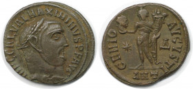 Römische Münzen, MÜNZEN DER RÖMISCHEN KAISERZEIT. Maximinus II. (310-313 n. Chr). Follis. (4.23 g. 21.5 mm) Vs.: IMP C GAL VAL MAXIMINVS PF AVG, Kopf ...