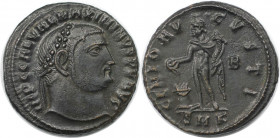 Römische Münzen, MÜNZEN DER RÖMISCHEN KAISERZEIT. Maximinus II. (310-313 n. Chr). Follis. (4.95 g. 22 mm) Vs.: IMP C GAL VAL MAXIMINVS PF AVG, Kopf mi...