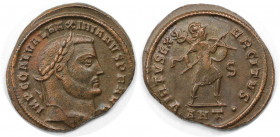 Römische Münzen, MÜNZEN DER RÖMISCHEN KAISERZEIT. Maximinus II. (310-313 n. Chr). Follis. (6.22 g. 26.5 mm) Vs.: IMP C GAL VAL MAXIMINVS PF AVG, Kopf ...