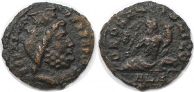 Römische Münzen, MÜNZEN DER RÖMISCHEN KAISERZEIT. Maximinus II. Daia (305-313 n. Chr). Follis 312 n. Chr., Alexandria. Chr. (1.16 g. 15 mm) Vs.: Drapi...