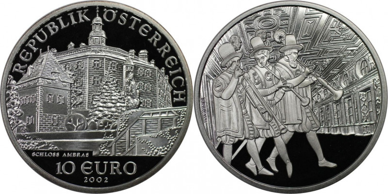 RDR – Habsburg – Österreich, REPUBLIK ÖSTERREICH. Schloss Ambras. 10 Euro 2002. ...