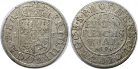 Altdeutsche Münzen und Medaillen, BRANDENBURG IN PREUSSEN. Friedrich III. (1688-1701). 1/12 Taler 1690 IE, Magdeburg. Silber. 3,34 g. Sehr schön+