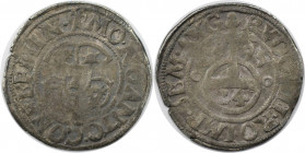 Altdeutsche Münzen und Medaillen, MINDEN - BISTUM. Anton von Schauenburg (1587-1599). 1/24 Taler (Groschen) 1595. Schön. Selten