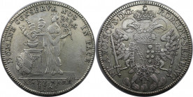 Altdeutsche Münzen und Medaillen, NÜRNBERG, STADT. Taler 1765 SS-GNR, auf den Frieden zu Hubertusburg. Stehende Noris. Silber. Dav. 2490, Schön 62. Se...