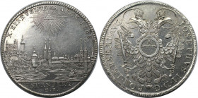 Altdeutsche Münzen und Medaillen, NÜRNBERG, STADT. Konv.-Taler 1768 SR. Stadtansicht. Silber. 28,0 g. Dav. 2494, Kellner 344 c. Vorzüglich