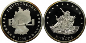 Deutsche Münzen und Medaillen ab 1945, BUNDESREPUBLIK DEUTSCHLAND. Medaille DEUTSCHLAND ECU 1995 Europa. Silber. Polierte Platte