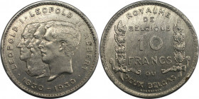 Europäische Münzen und Medaillen, Belgien / Belgium. 100 Jahre Unabhängigkeit. 10 Francs 1930. Nickel. KM 99. Vorzüglich