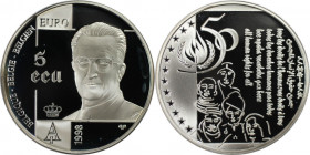 Europäische Münzen und Medaillen, Belgien / Belgium. 50 Jahre Menschenrechte. 5 Ecu 1998. 22,85 g. 0.925 Silber. 0.68 OZ. KM 221. Polierte Platte