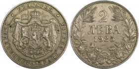 Europäische Münzen und Medaillen, Bulgarien / Bulgaria. Boris III. 2 Lewa 1925. Kupfer-Nickel. KM 38. Stempelglanz